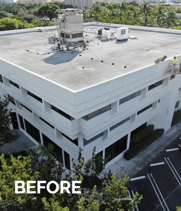 2925 Aventura Office Building Before Repainting Stucco Repair