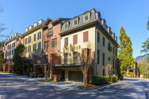 Alexandria Townhomes, Buckhead, Atlanta, GA. Architectural details replicated from historic townhomes in Alexandria, VA.