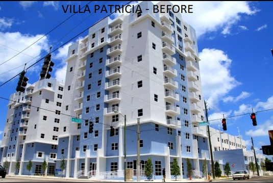 Villa Patricia Apartments Before Repainting Stucco Repair