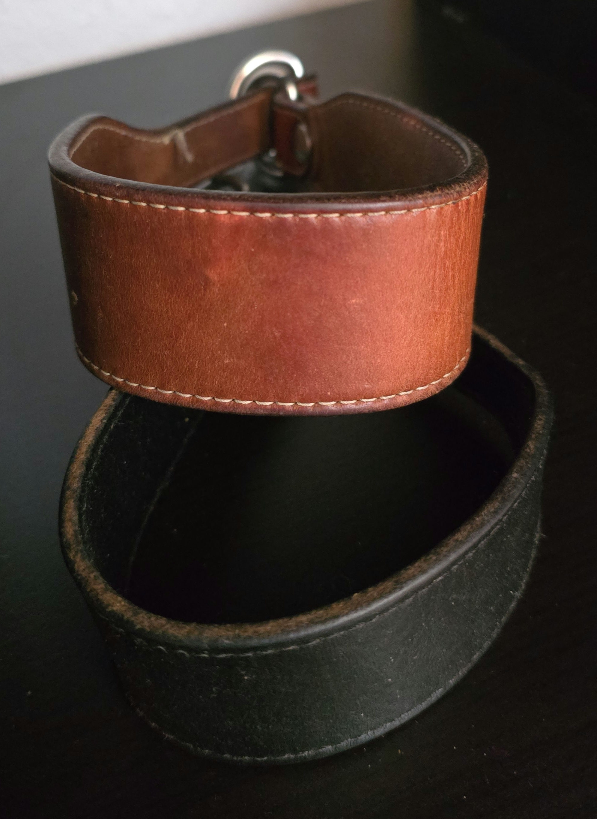 Collier cuir coulissant 