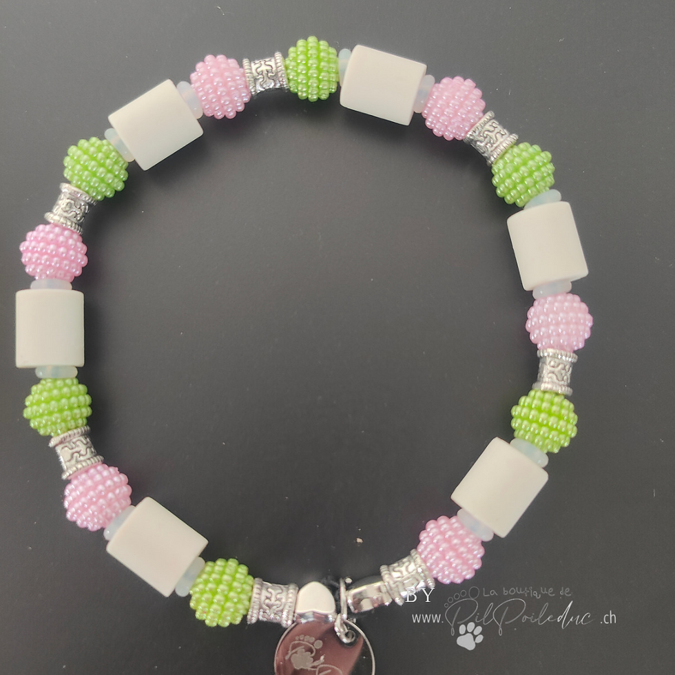  Colliers en perles de silcone et EM