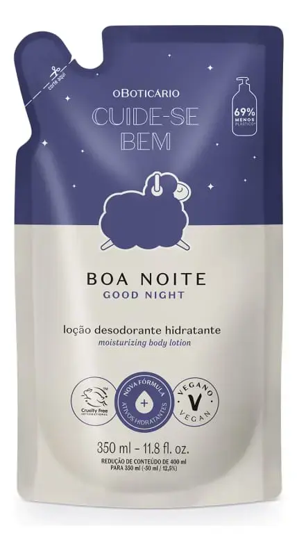 Refil Hidratante Corporal Cuide-se Bem Boa Noite - OBoticario - 350ml