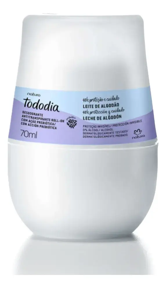 Desodorante Antitranspirante Roll-on Tododia Algodão - Natura - 70ml