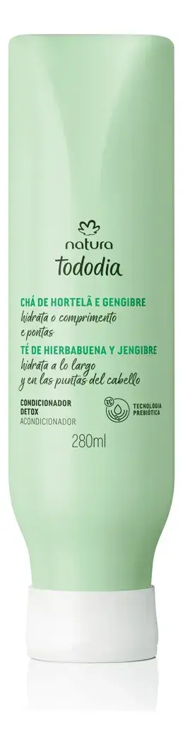 Condicionador Detox Tododia Chá de Hortelã e Gengibre - Natura - 280 ml