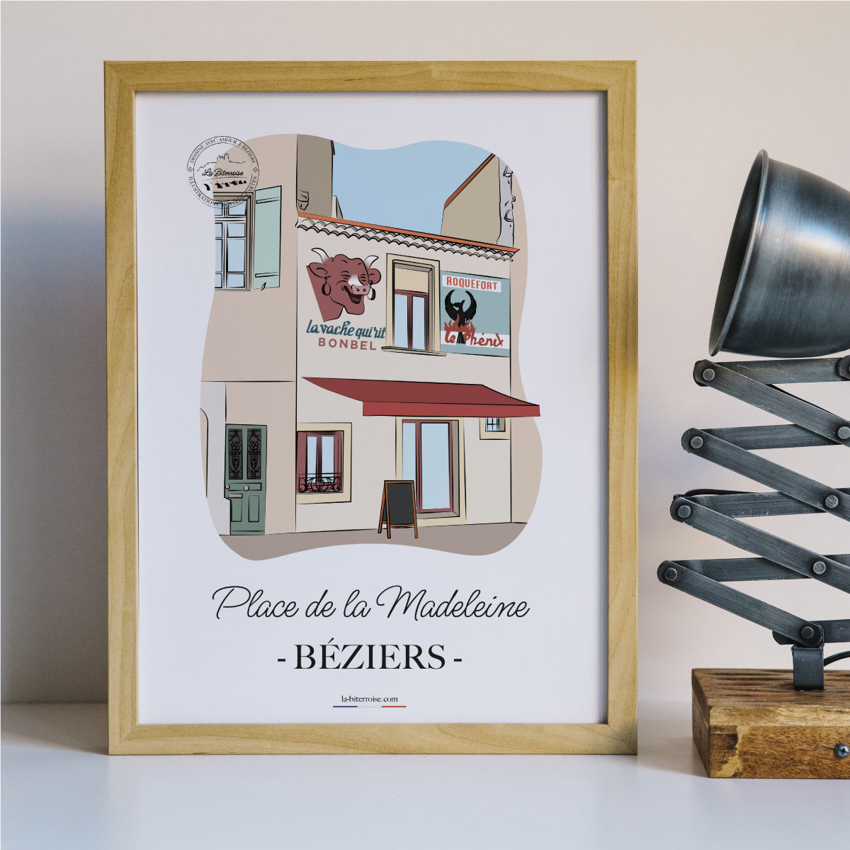 Affiche BÉZIERS "Place de la Madeleine"