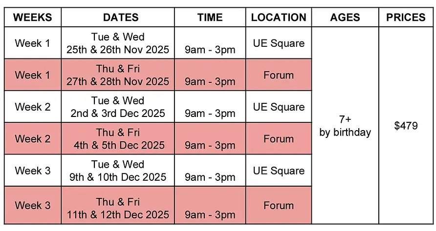 Children's Worklab Year-End Christmas & January Holiday Camps 2025-26 Minecraft Game Design
