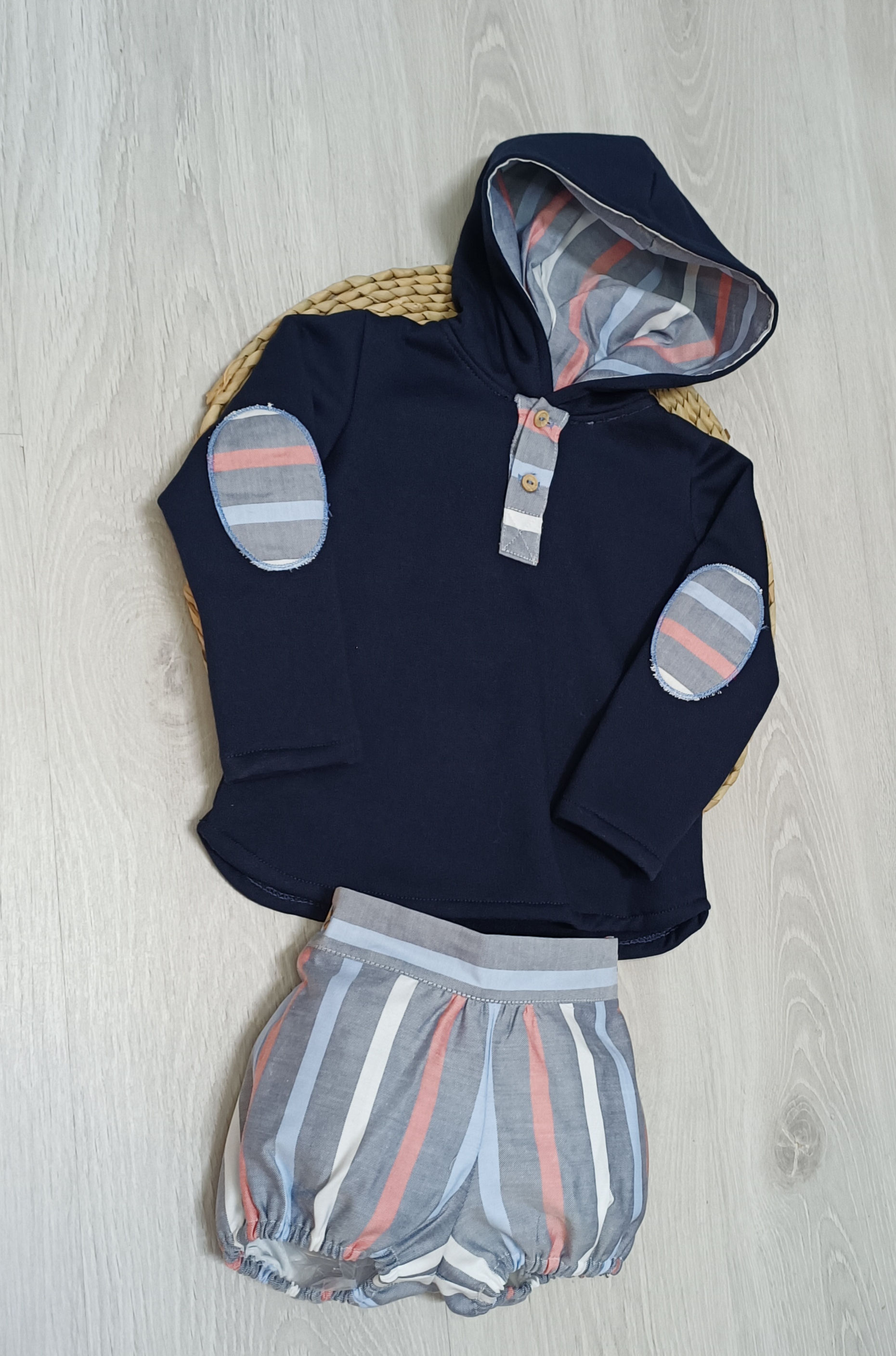 CONJUNTO MARINO Y RAYAS  DE LAPEPPA