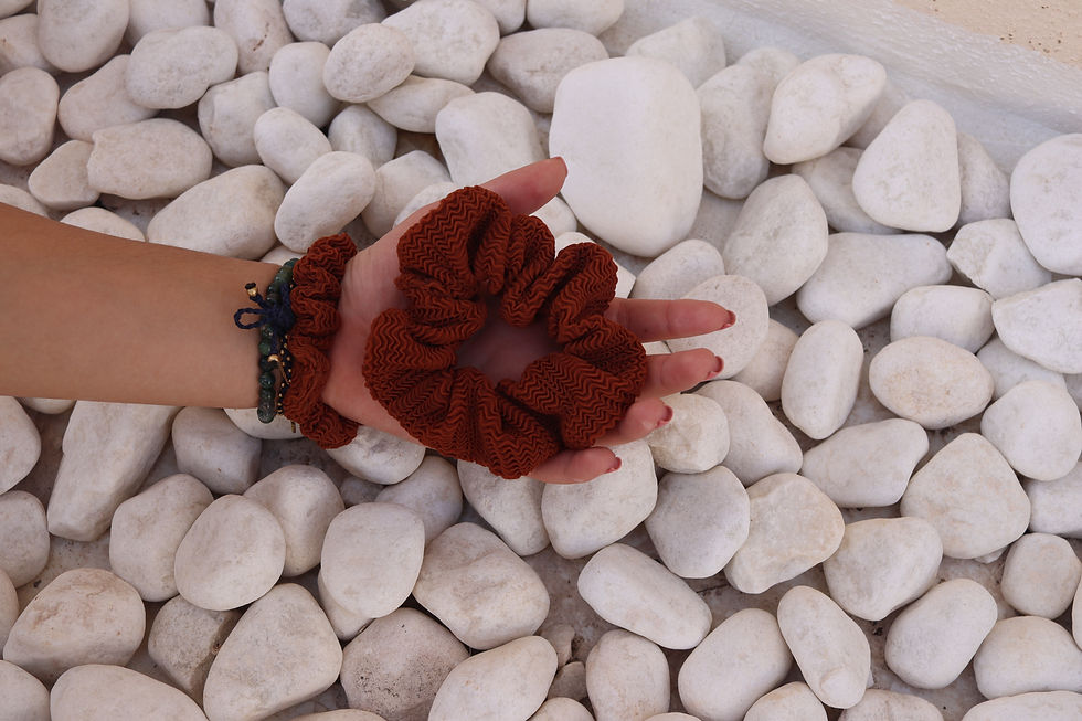 Thumbnail: Ama Thea The Label Crinkle Chunky Swim Scrunchie