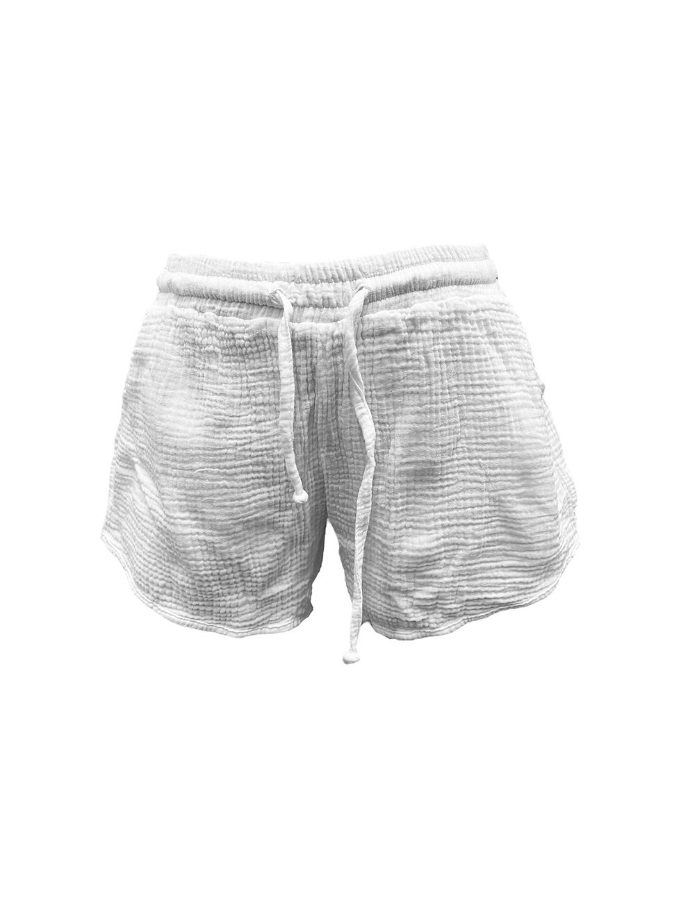 Thumbnail: Ama Thea The Label Rio High Waisted Drawstring Seersucker Shorts