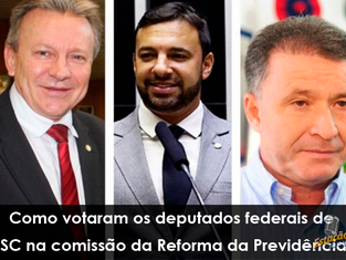 Como votaram os deputados federais de SC na comissão da Reforma da Previdência