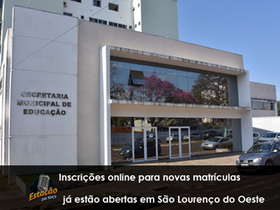 Inscrições online para novas matrículas já estão abertas em São Lourenço do Oeste
