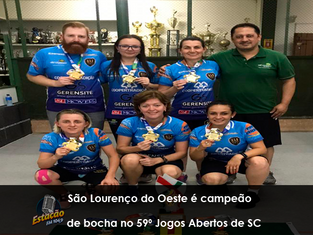 São Lourenço do Oeste é campeão de bocha no 59º Jogos Abertos de SC