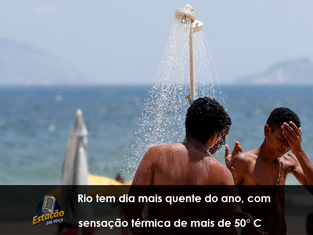 Rio tem dia mais quente do ano, com sensação térmica de mais de 50° C