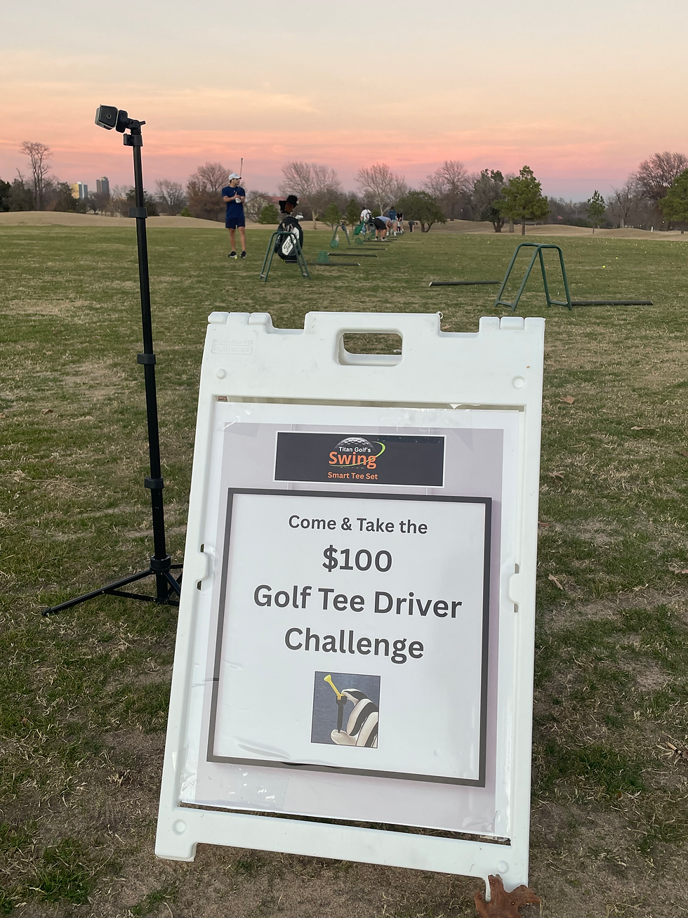 The $100 Driver Challenge — live at a Tulsa driving range. Junior golfers, a camera, and one very confident tee. Nobody has collected the $100 yet.