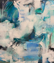 Blue and white abstract