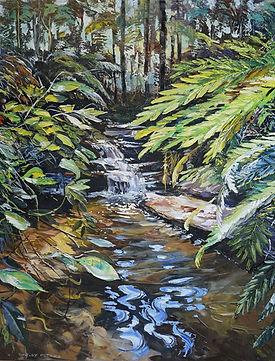 GalleryNWC_ShirleyPeters_Golden Hues at the Pool_ OilOnCanvas_100x76cm.jpg