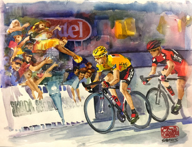 Cadel in Yellow, Sprint Finish
