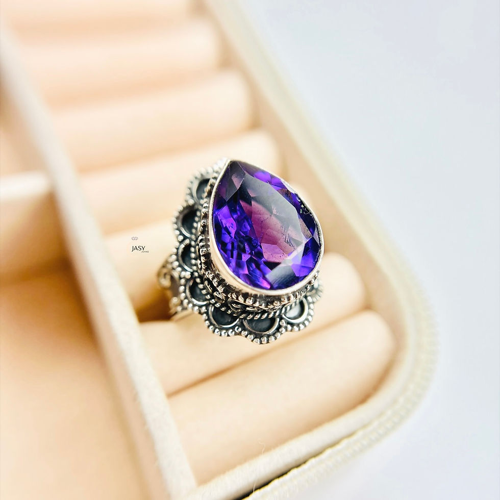 Anillo bali amatista