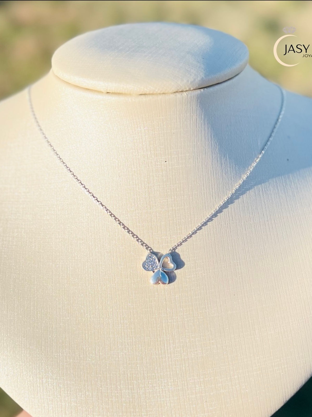 Cadena Trébol con Circonia – Plata 925