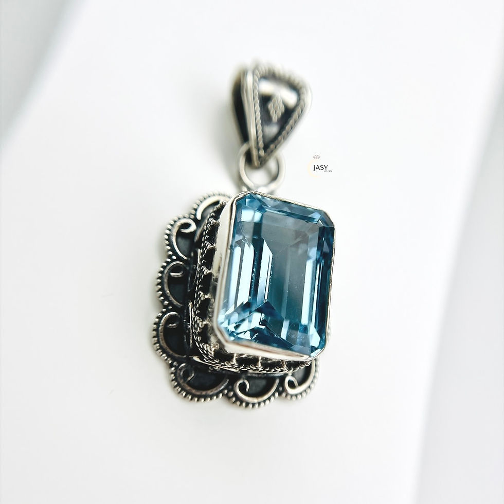 Dije bali topacio azul