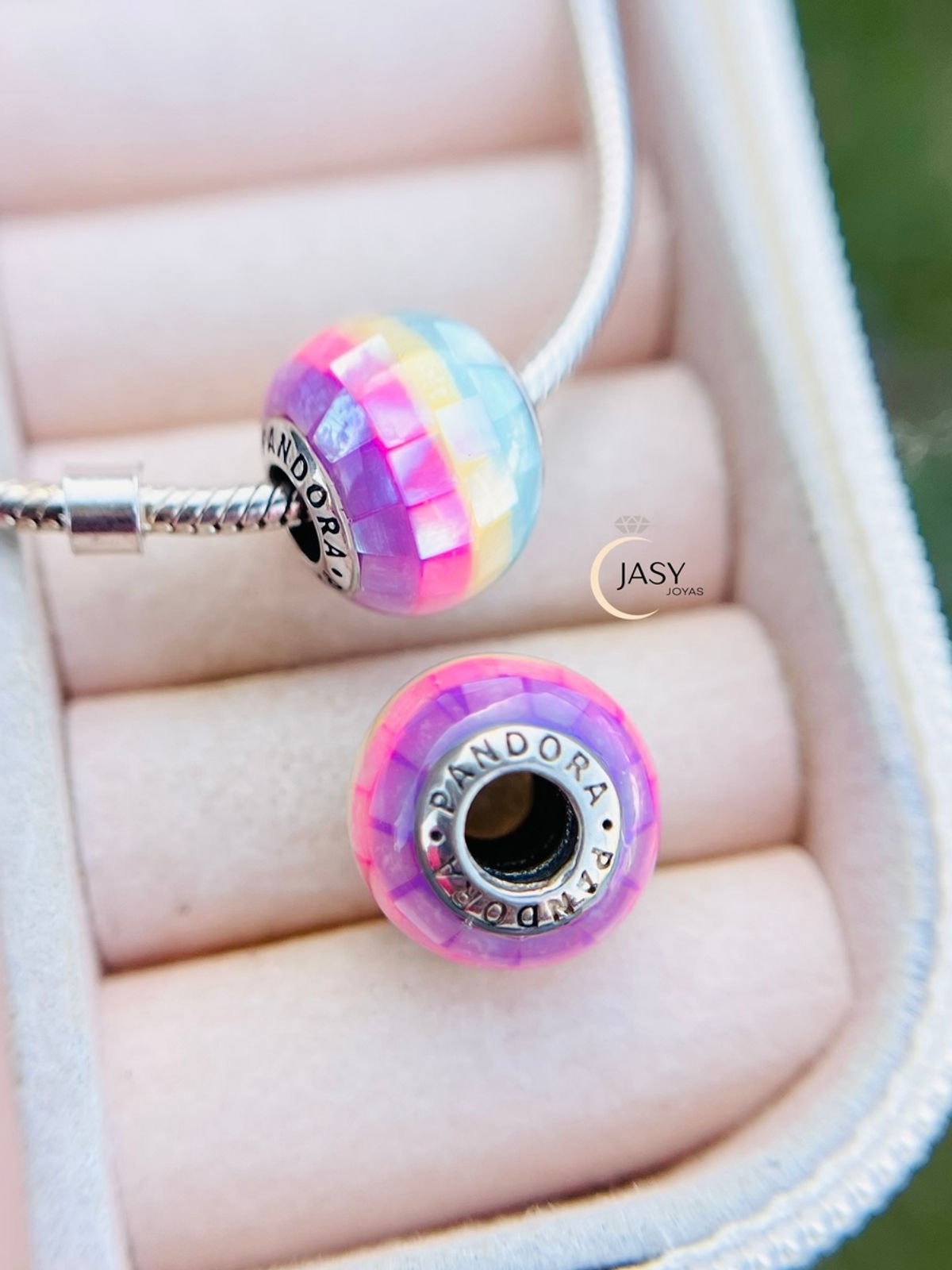 Dije Charm Abalorio de Colores – Plata 925