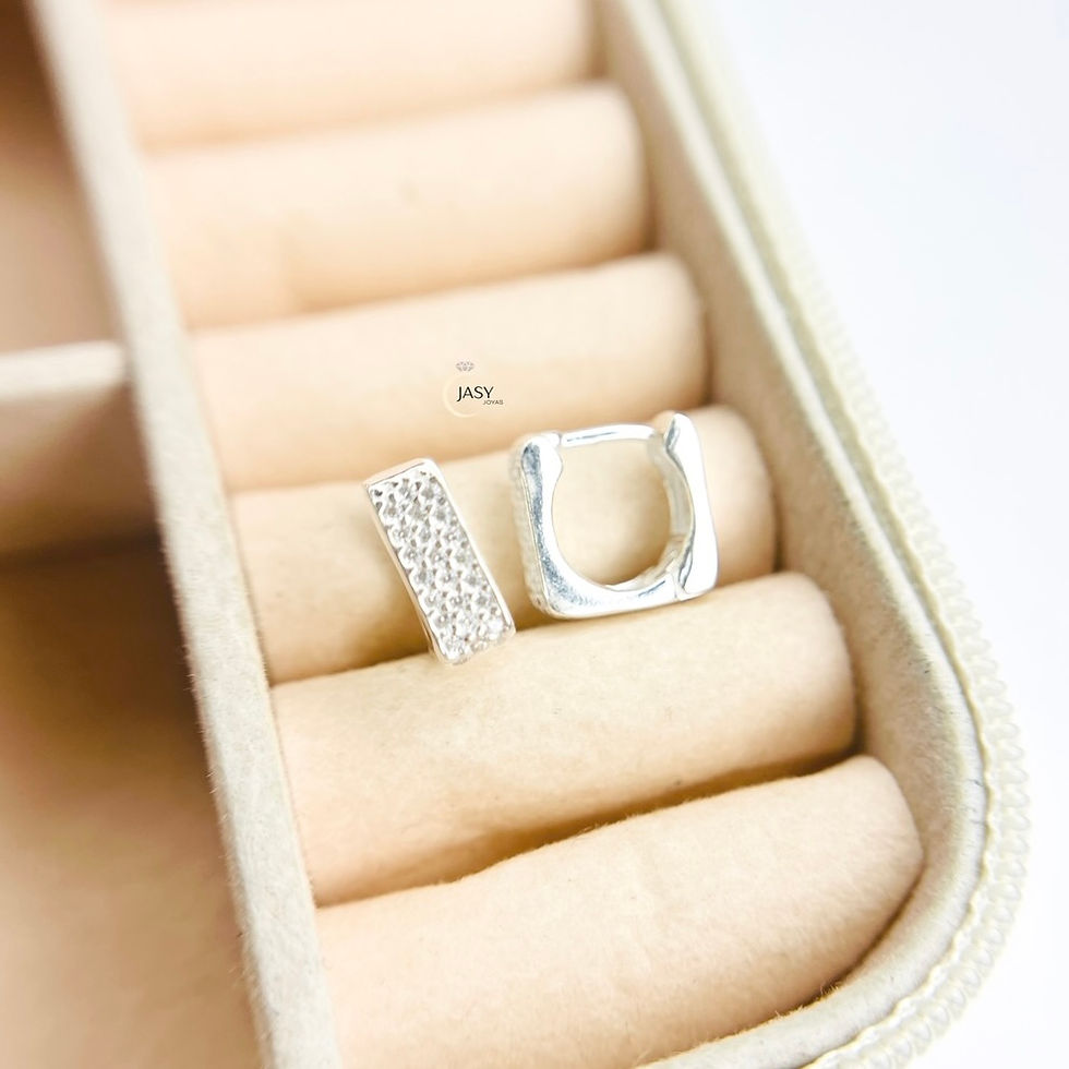 Caravanas cuadrados circonias