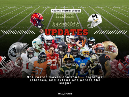 NFL roster moves continue — signings, releases, and extensions across the league