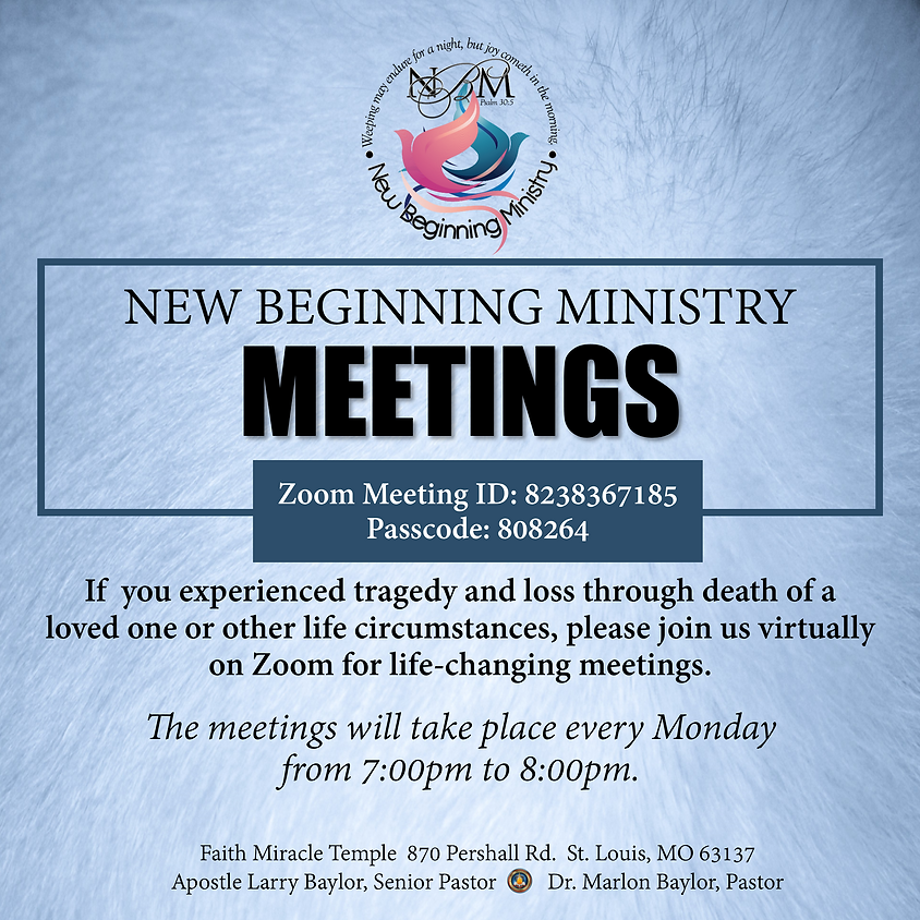 New Beginning Ministry Meetings
