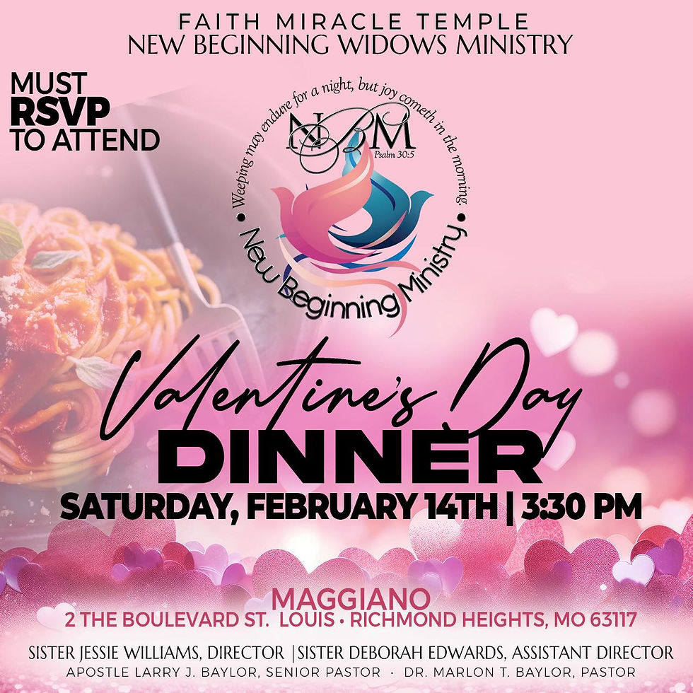 The New Beginnings Ministry Valentine’s Day Dinner