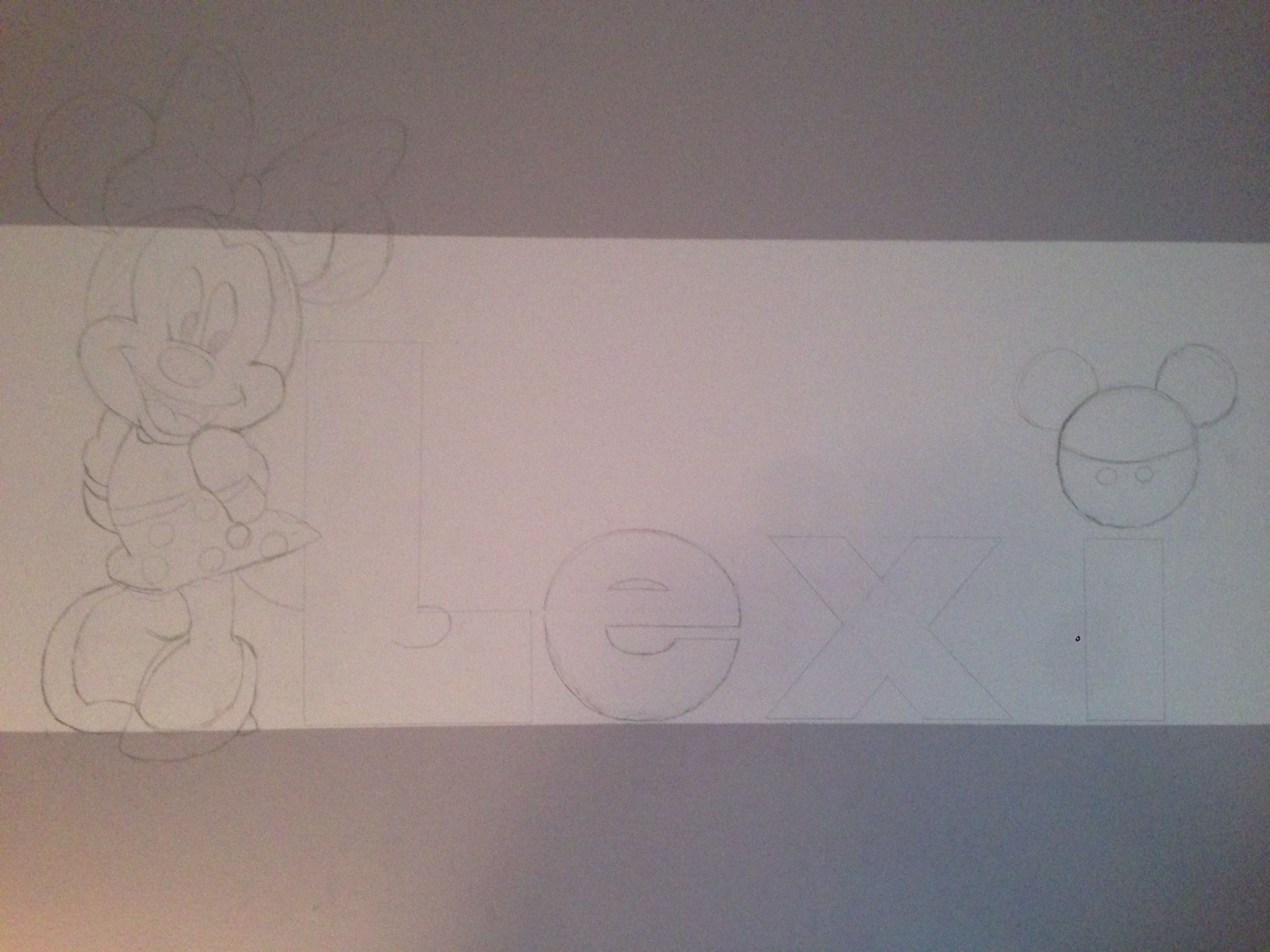 Minnie Mouse Custom design on child’s wall