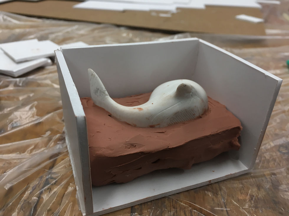 Clay mold in Foamcore