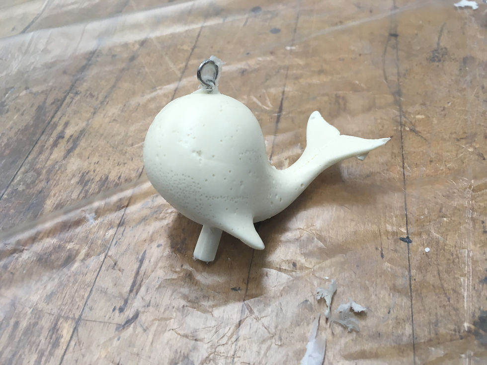 Raw resin cast w/ hardware overmold