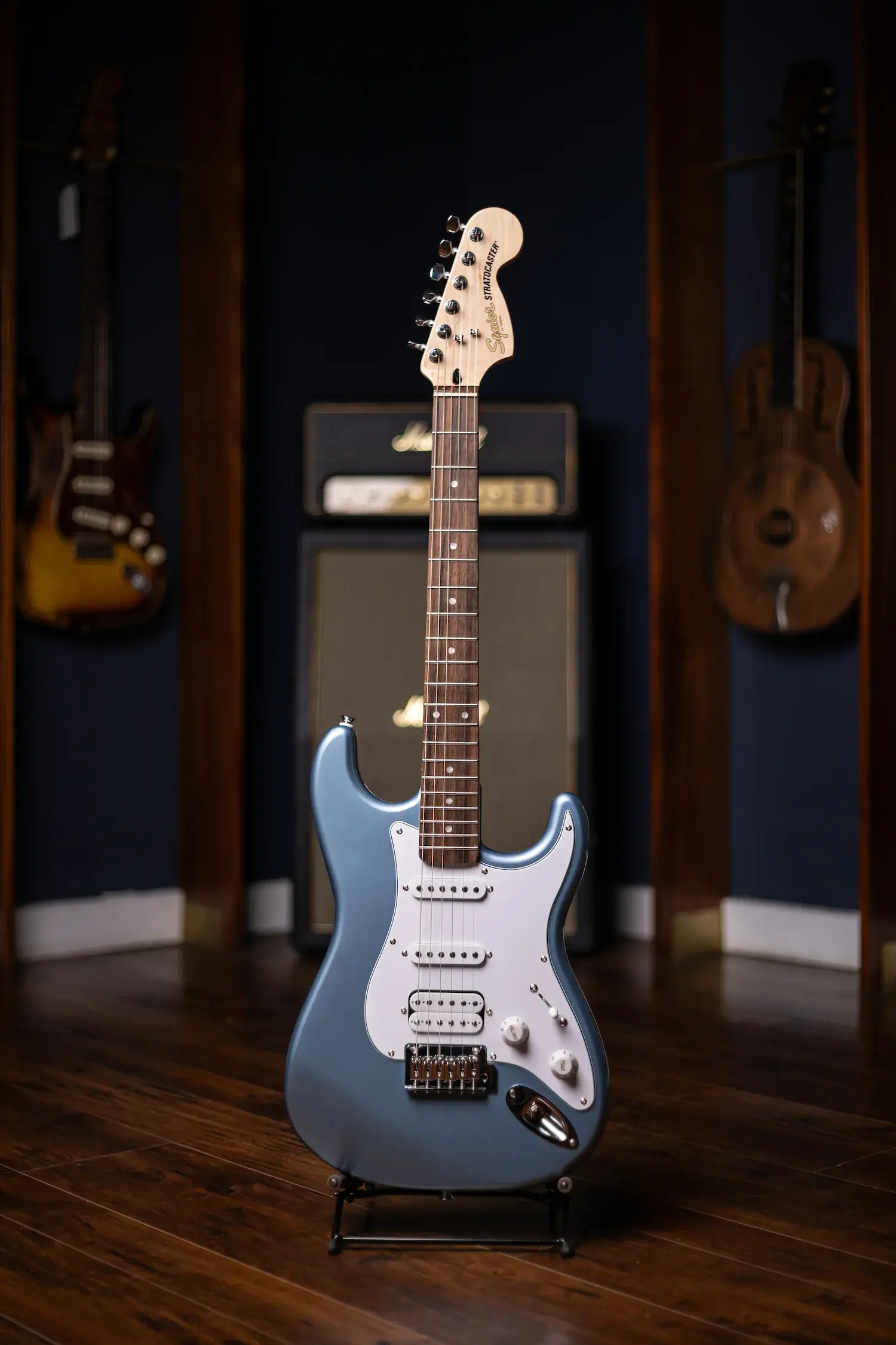 Squier Affinity Stratocaster Junior HSS Electric Guitar - Ice Blue Metallic