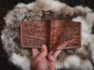 Bear Scene Full Tooled Billfold