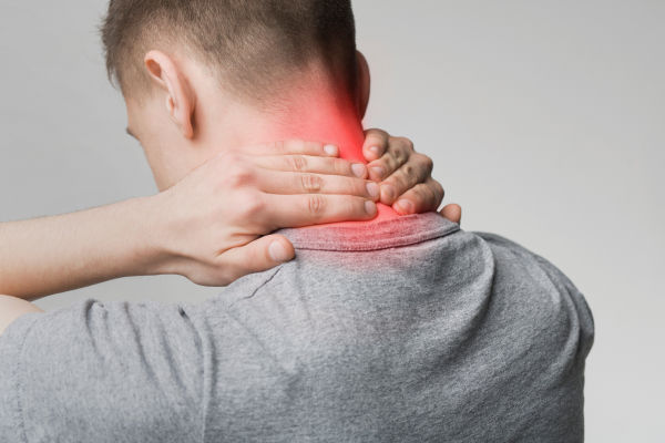 Man with painful neck