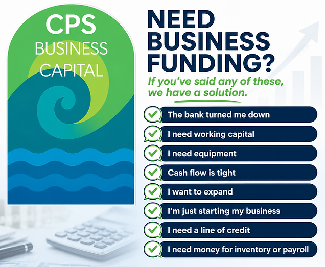 Need Business Funding with the CPS Business Capital logo