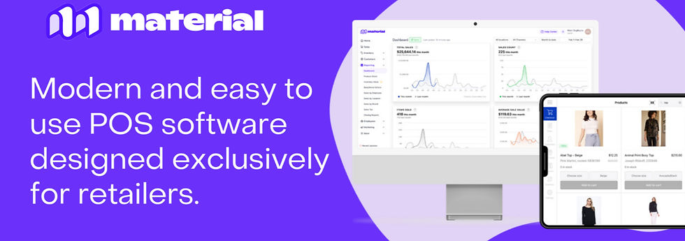 Material POS retail point-of-sale software for boutique businesses