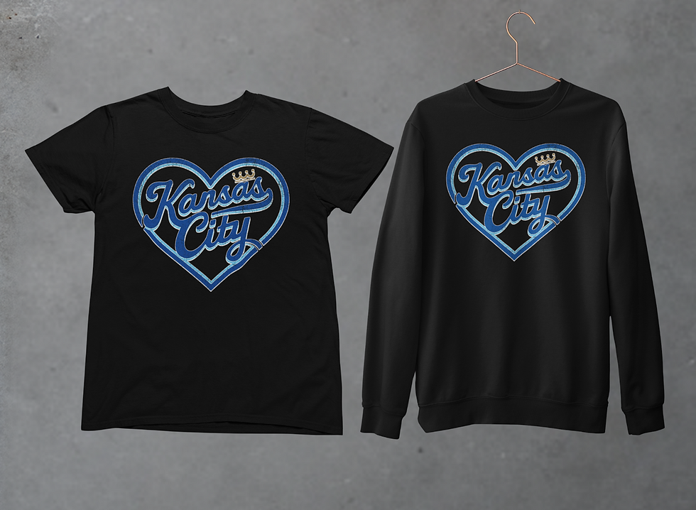 Thumbnail: Blue Heart Kansas City Tshirt or Sweatshirt