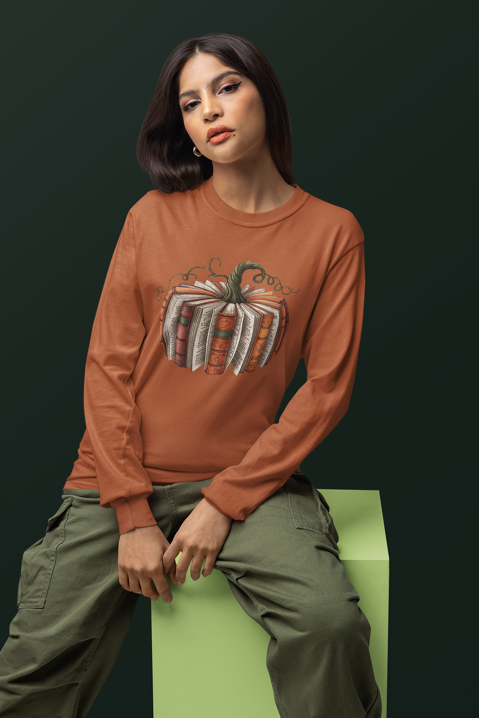 Thumbnail: Book Pumpkin Tshirt or Sweatshirt