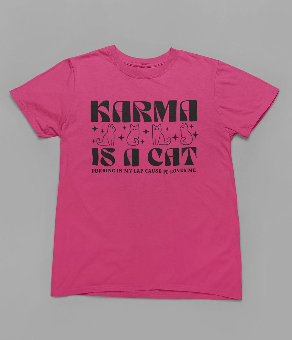 Thumbnail: Karma Is A Cat Tshirt