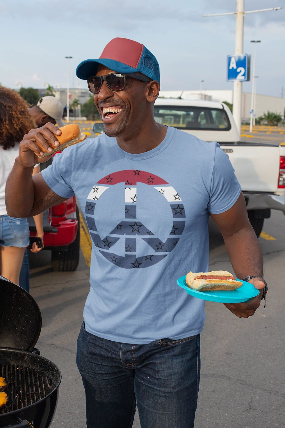 Thumbnail: Peace Red White and Blue Tshirt