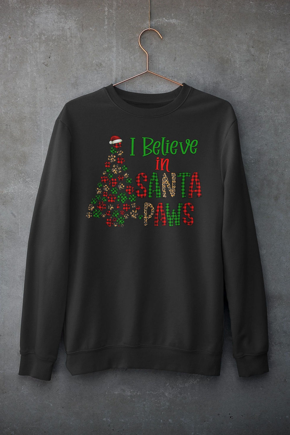 Thumbnail: I Believe In Santa Paws Sweatshirt