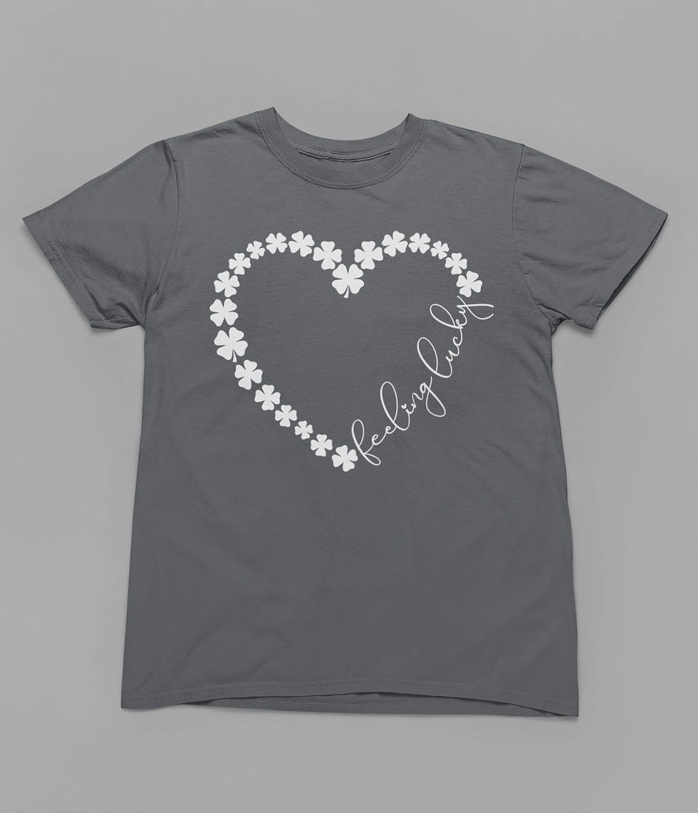 Thumbnail: Feeling Lucky Clover Heart Tshirt