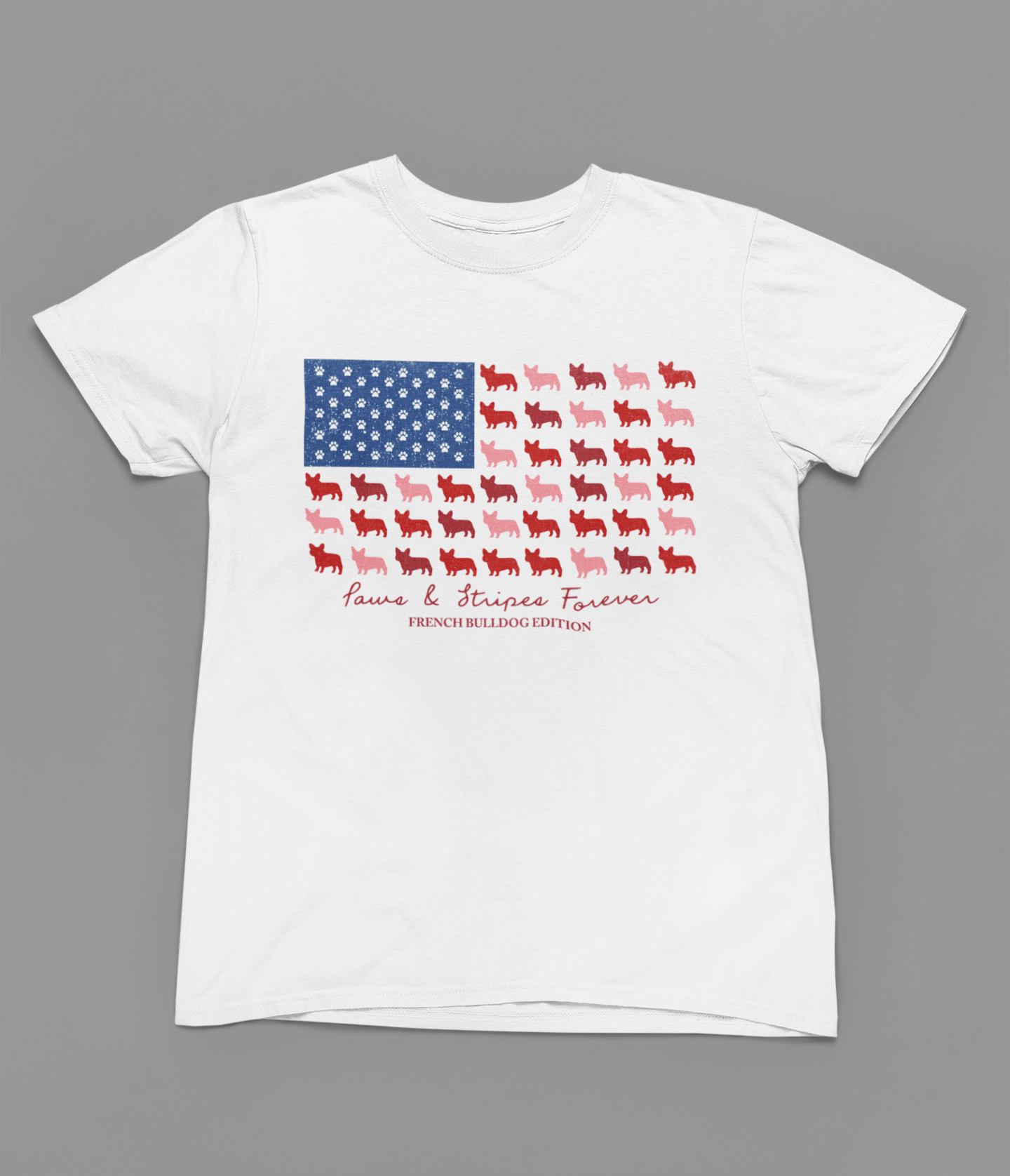 Paws And Stripes Forever French Bulldog Edition Tshirt