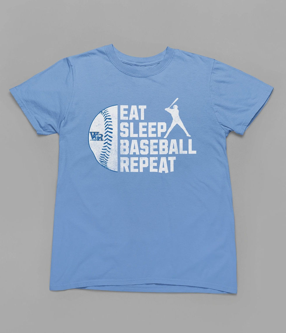 Thumbnail: WRHS Eat Sleep Baseball Repeat Tshirt