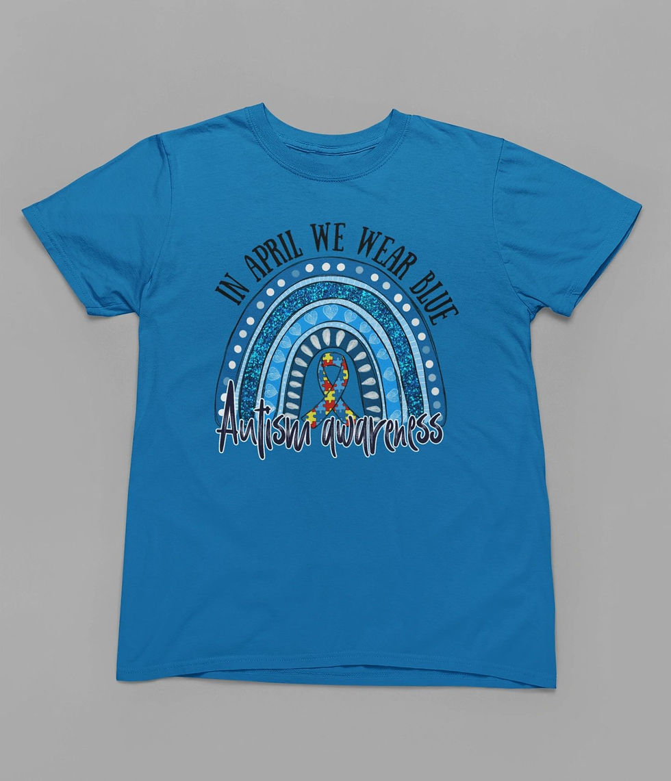 Thumbnail: In April We Wear Blue Rainbow Tshirt