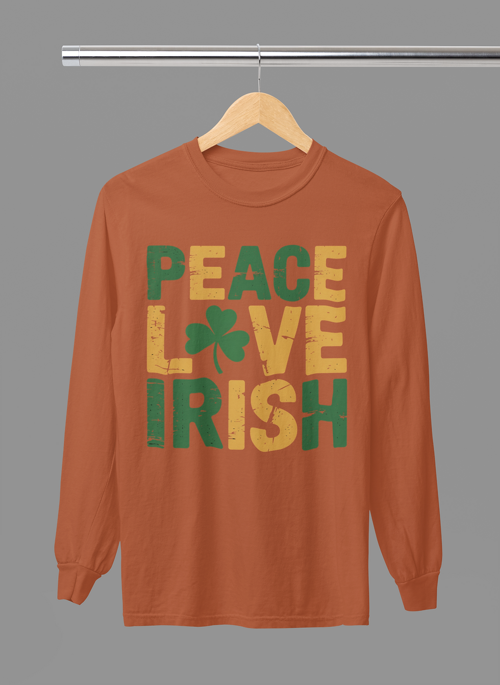 Thumbnail: Peace Love Irish Short or Long Sleeve Tshirt