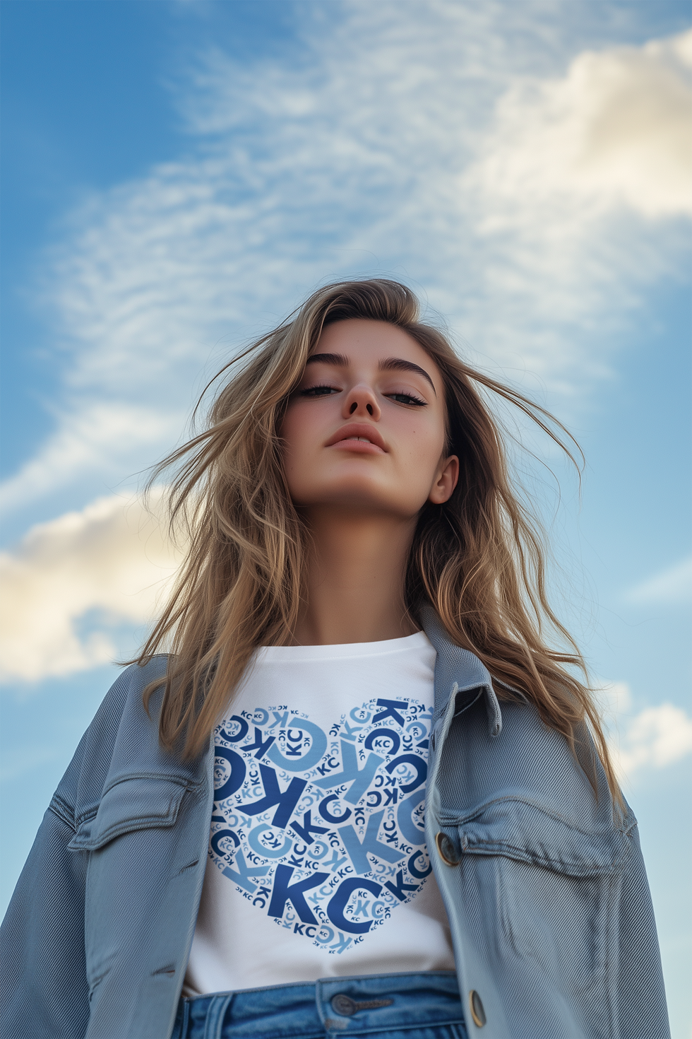 Thumbnail: KC Blue Heart Tshirt or Sweatshirt