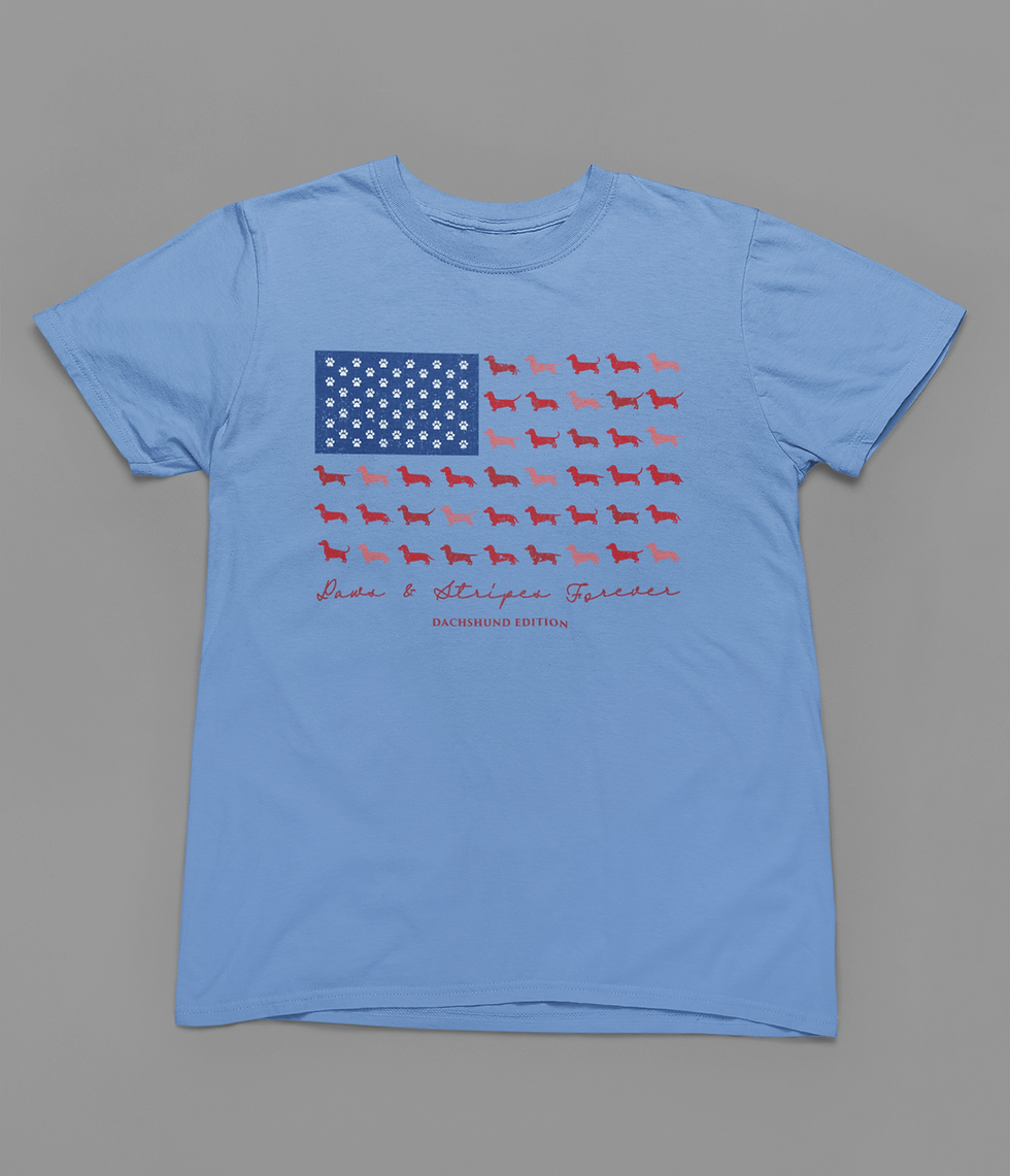 Thumbnail: Paws And Stripes Forever Dachshund Edition Tshirt