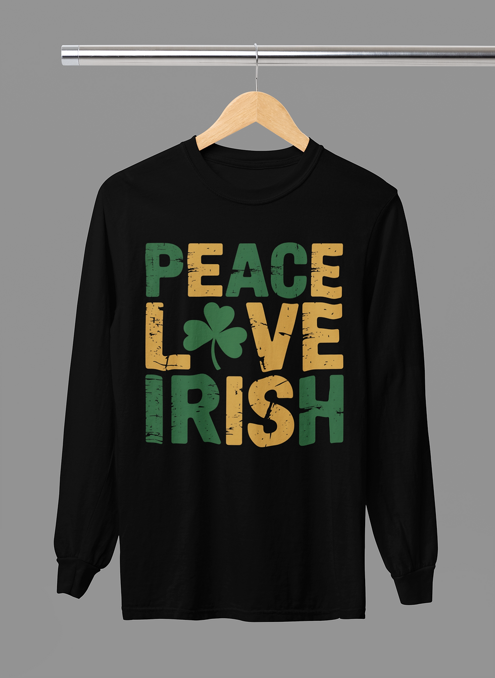 Thumbnail: Peace Love Irish Short or Long Sleeve Tshirt
